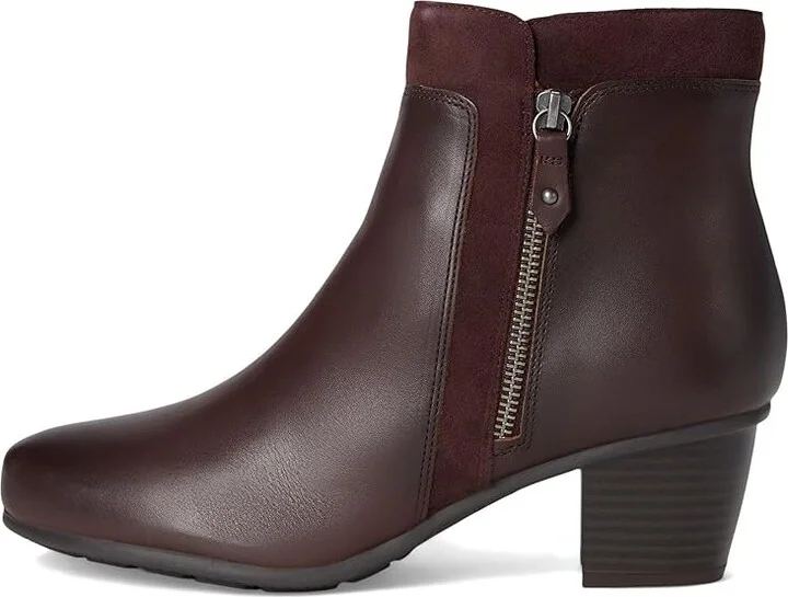 Cobb Hill Wynter Women's Boots Dark Red Leather : 9.5 B - Medium, Leather/Textile - Image 6