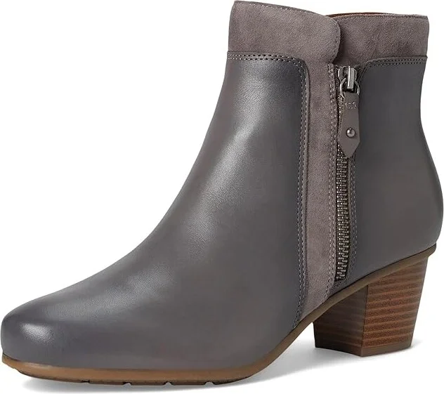 Cobb Hill Wynter Women's Boots Grey Leather : 8.5 D - Wide, Leather/Textile - Image 5