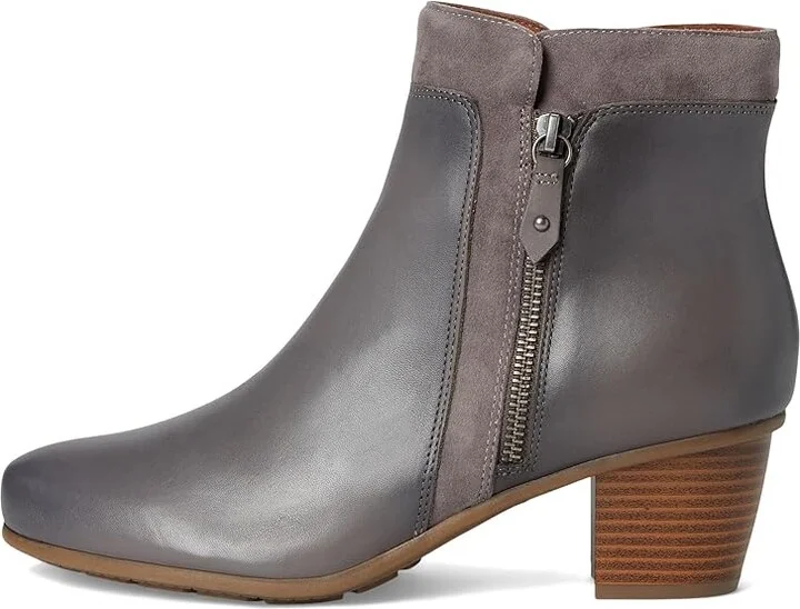 Cobb Hill Wynter Women's Boots Grey Leather : 8.5 D - Wide, Leather/Textile - Image 6