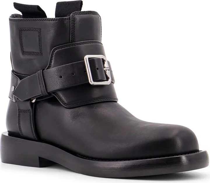 Cobble Leather Boots With Strap - Image 2