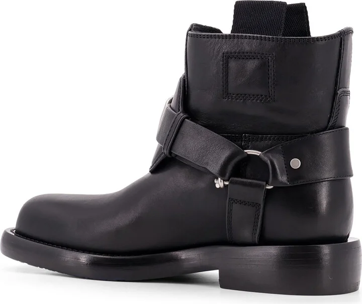 Cobble Leather Boots With Strap - Image 3