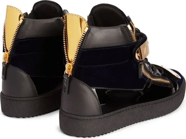 Coby panelled leather sneakers - Image 3