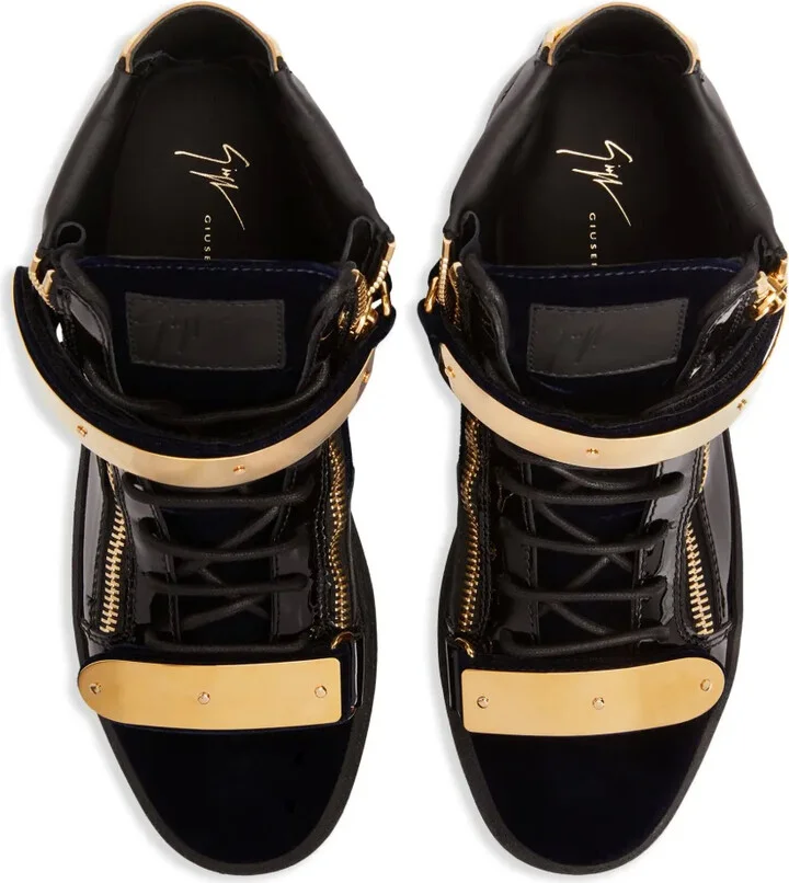 Coby panelled leather sneakers - Image 4
