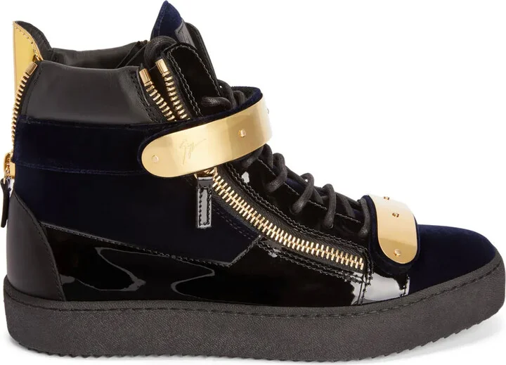 Coby panelled leather sneakers