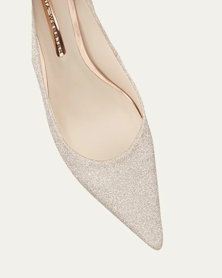 Coco Glitter Crystal-Heel Pumps - Image 2
