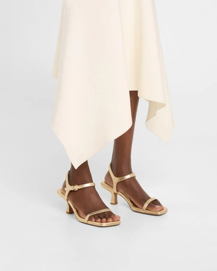 Coco Metallic Leather Kitten-Heel Sandals - Image 10