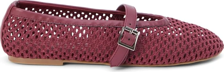 Coconuts by Matisse Womens Nolita Fishnet Mary Jane Ballet Flats Casual - Red - Size 7 M