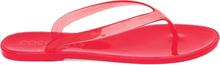 Coconuts by Matisse Womens Olsen Jelly Flip Flop Casual Sandals Casual - Red - Size 8 M