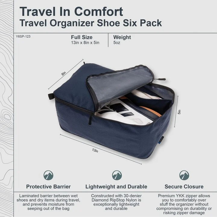 Cocoon - Premium - Travel Organizer Shoe Six Pack - Image 3