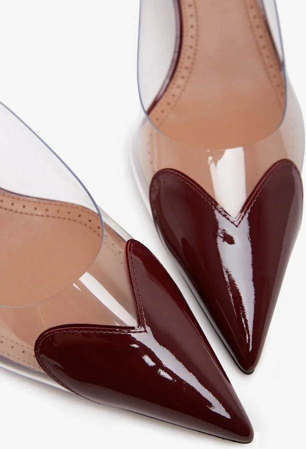 Coeur 55 dark red patent slingbacks - Image 4