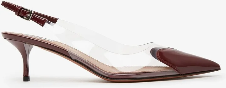 Coeur 55 dark red patent slingbacks