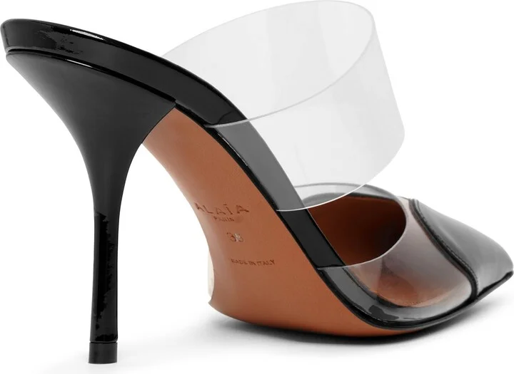 Coeur 90 black patent mule pumps - Image 4
