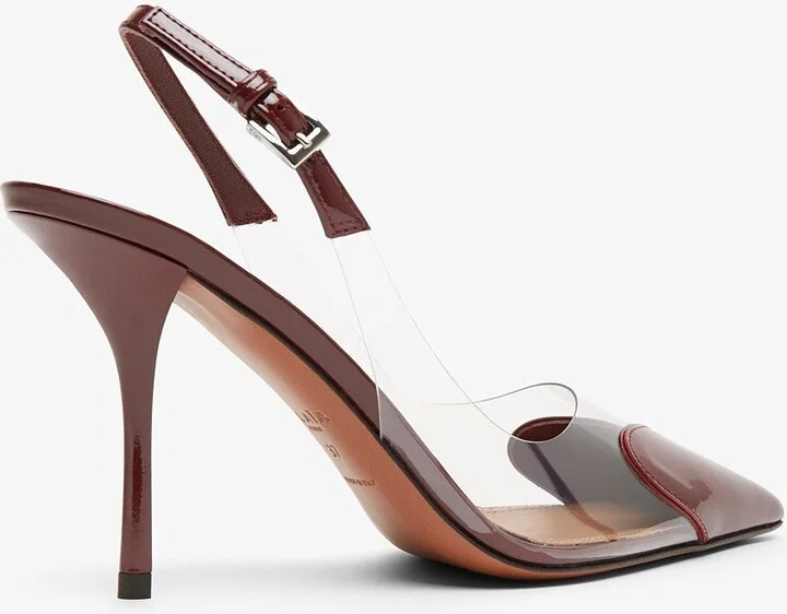 Coeur 90 dark red patent slingbacks - Image 3