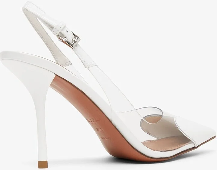 Coeur 90 white patent slingbacks - Image 3