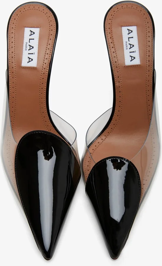 Coeur abstrait patent leather mules - Image 6
