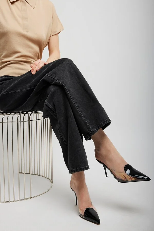 Coeur abstrait patent leather mules - Image 7