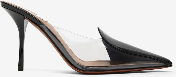 Coeur abstrait patent leather mules
