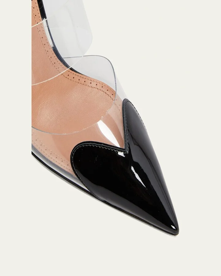 Coeur Clear Cap-Toe Mule Pumps - Image 6