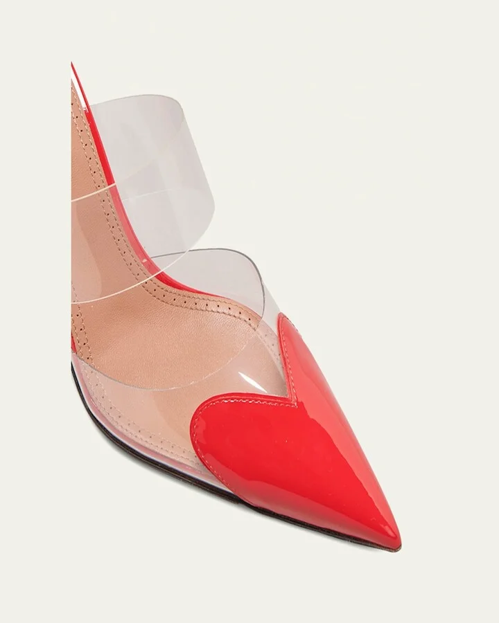 Coeur Clear Cap-Toe Mule Pumps - Image 5