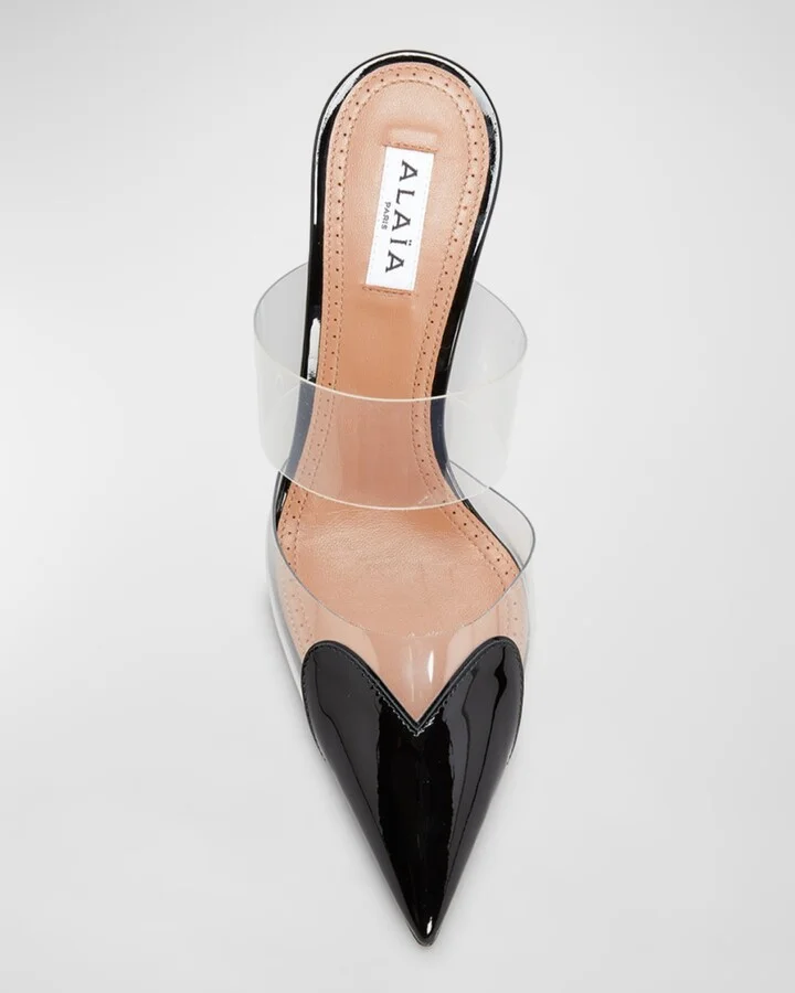 Coeur Clear Cap-Toe Mule Pumps - Image 3