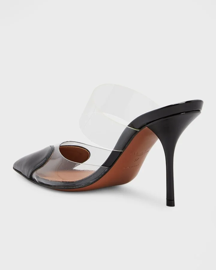 Coeur Clear Cap-Toe Mule Pumps - Image 5