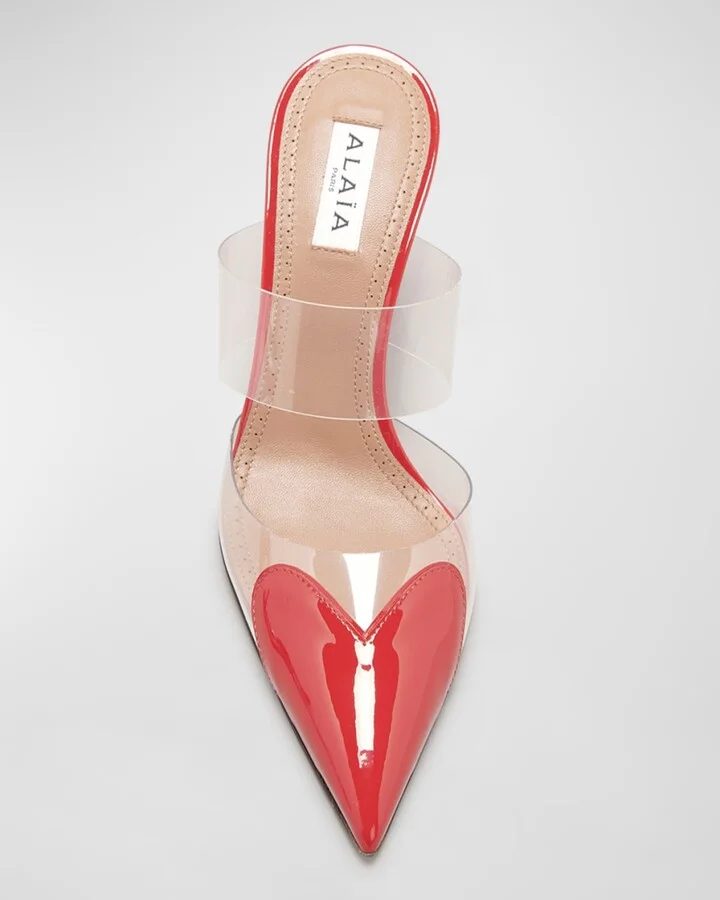 Coeur Clear Cap-Toe Mule Pumps - Image 10