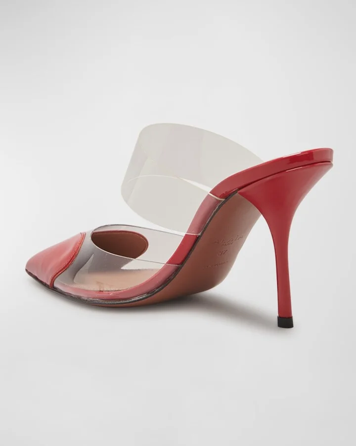 Coeur Clear Cap-Toe Mule Pumps - Image 11