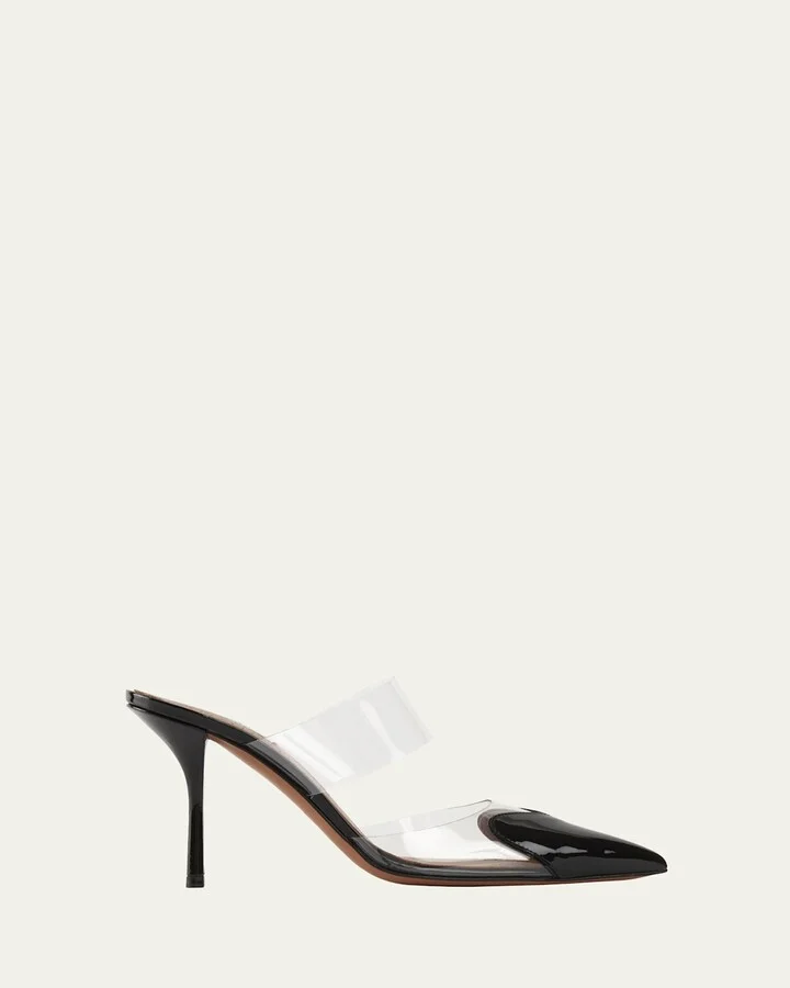 Coeur Clear Cap-Toe Mule Pumps