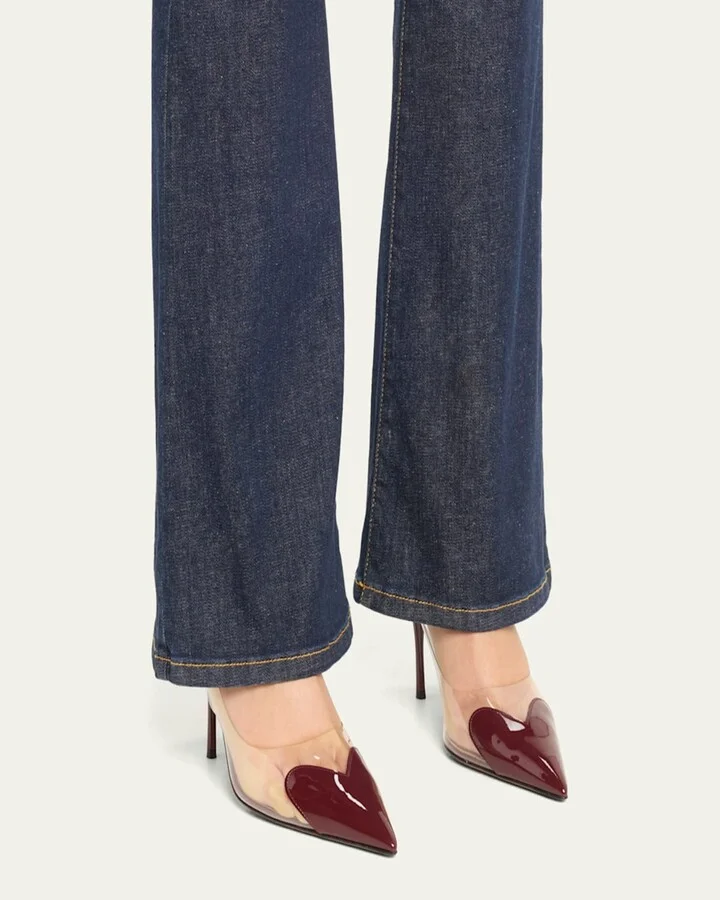 Coeur Clear Patent Heart-Toe Slingback Pumps - Image 5