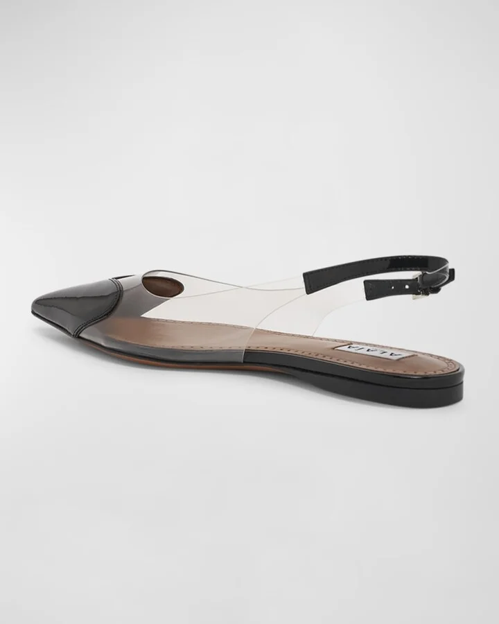 Coeur Heart Clear Slingback Ballerina Flats - Image 2