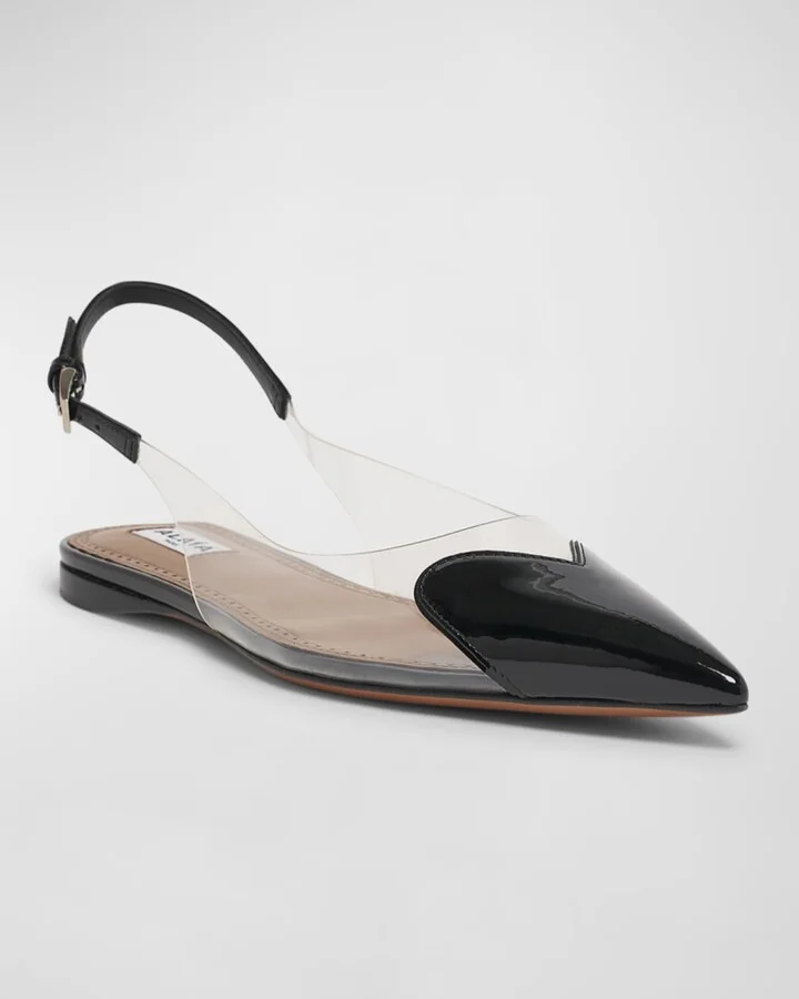 Coeur Heart Clear Slingback Ballerina Flats - Image 8