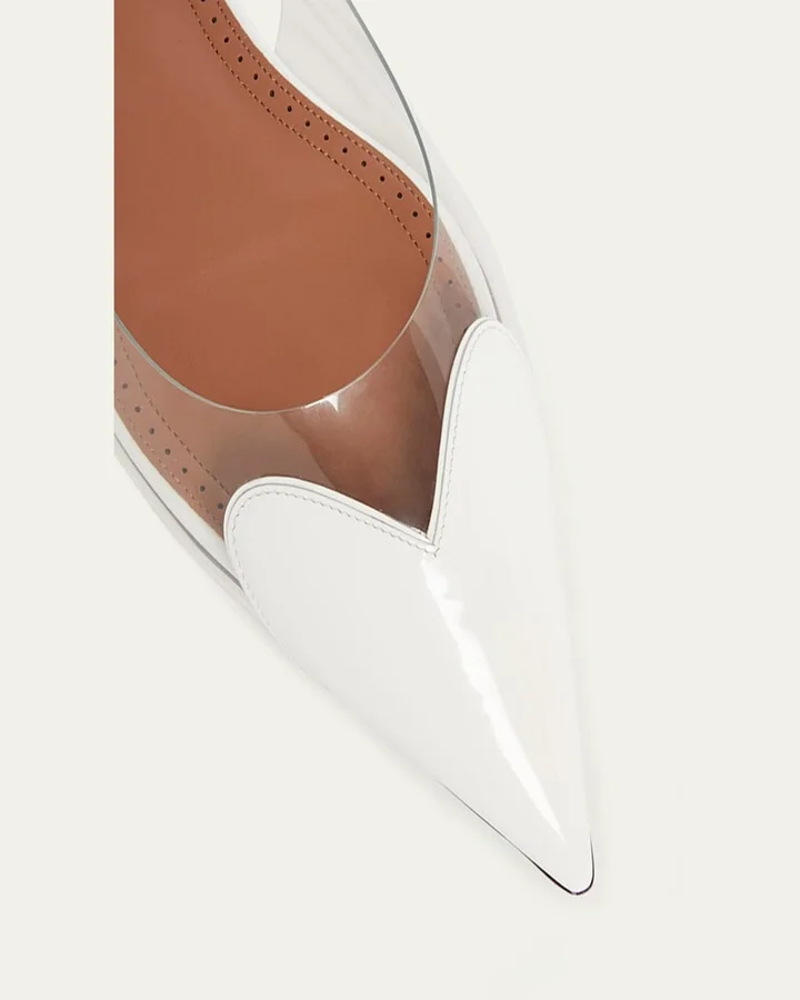Coeur Heart Clear Slingback Ballerina Flats - Image 2