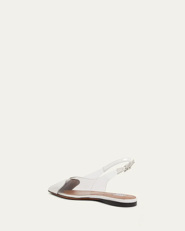Coeur Heart Clear Slingback Ballerina Flats - Image 3