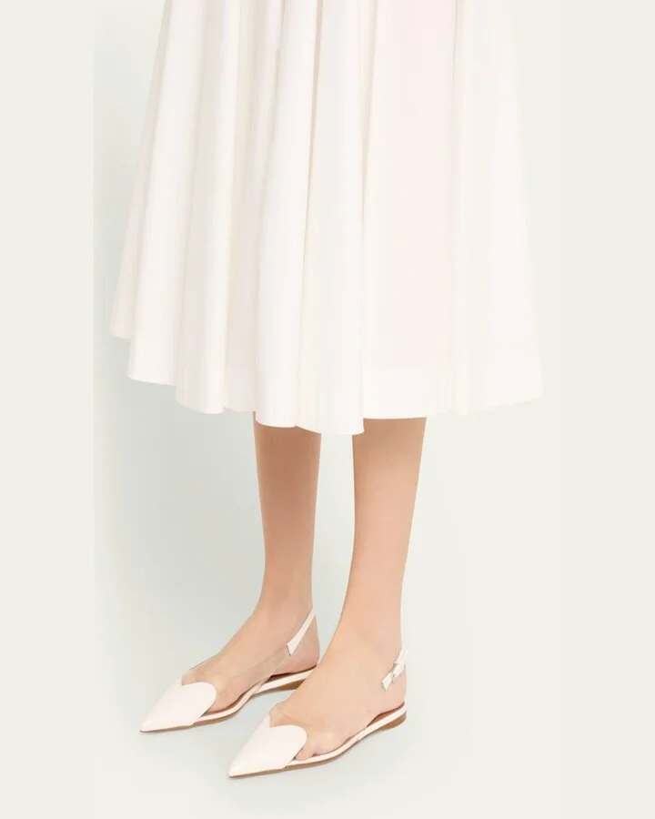 Coeur Heart Clear Slingback Ballerina Flats - Image 7
