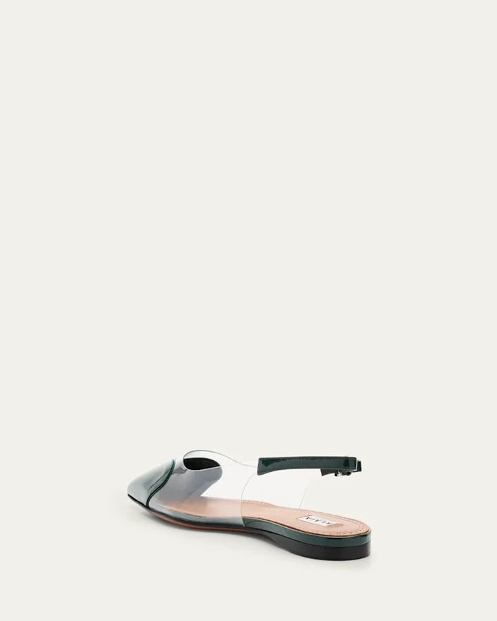 Coeur Heart Clear Slingback Ballerina Flats - Image 8