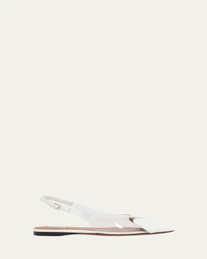 Coeur Heart Clear Slingback Ballerina Flats