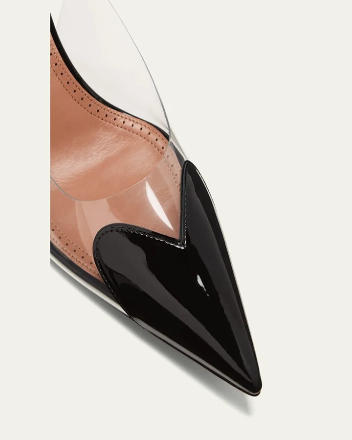 Coeur Plexi Heart-Toe Slingback Pumps - Image 2