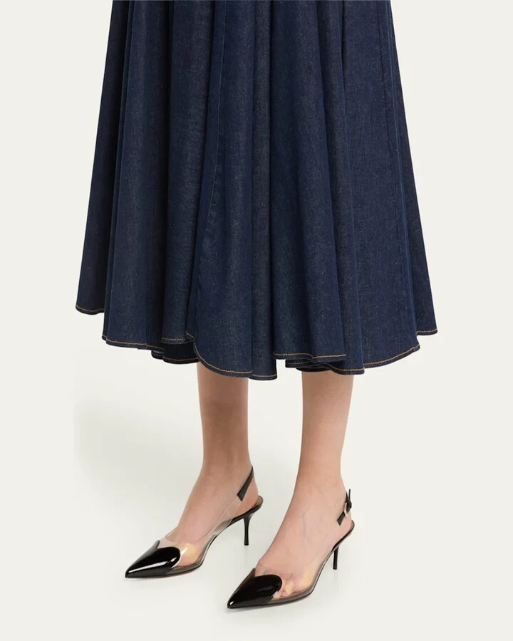 Coeur Plexi Heart-Toe Slingback Pumps - Image 5