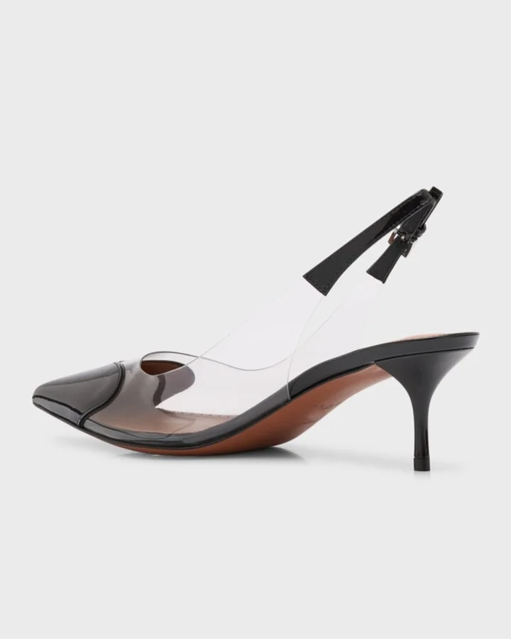 Coeur Plexi Heart-Toe Slingback Pumps - Image 2