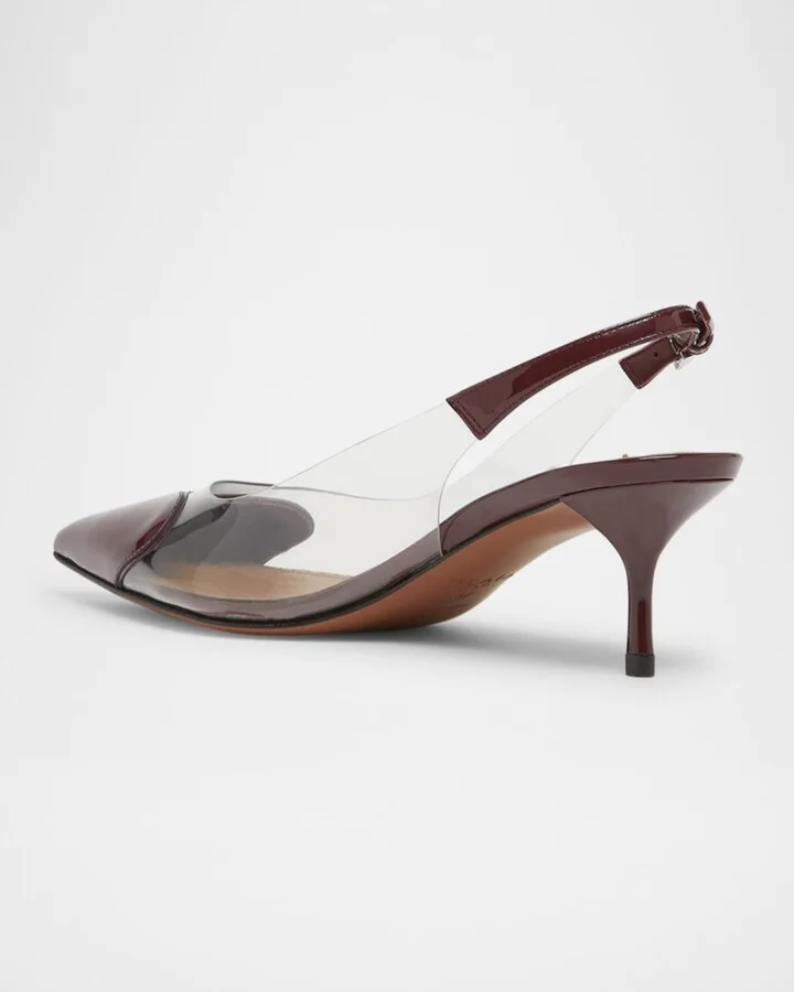Coeur Plexi Heart-Toe Slingback Pumps - Image 3