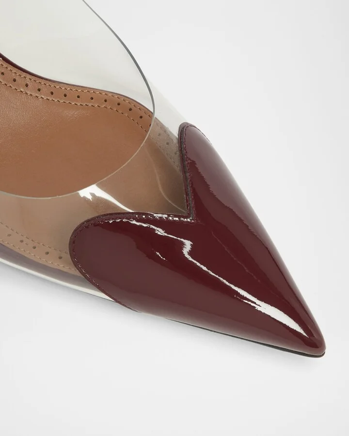 Coeur Plexi Heart-Toe Slingback Pumps - Image 7