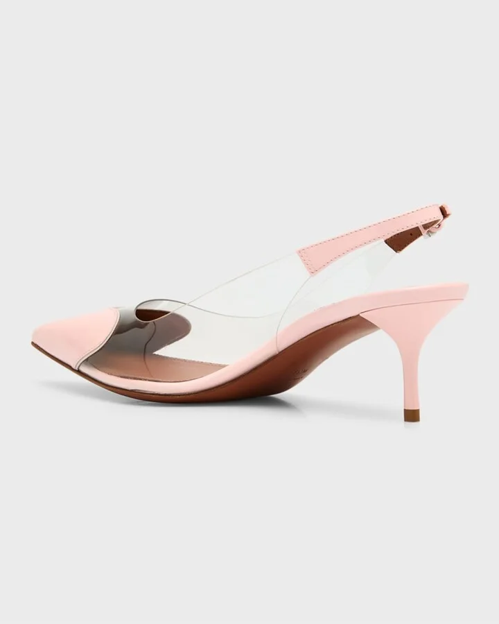 Coeur Plexi Heart-Toe Slingback Pumps - Image 8