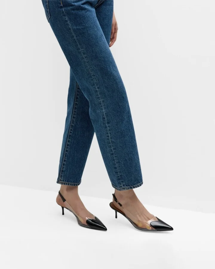Coeur Plexi Heart-Toe Slingback Pumps - Image 11