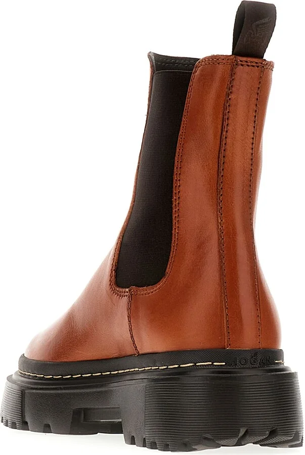 Cognac Leather H648 Ankle Boots - Image 3