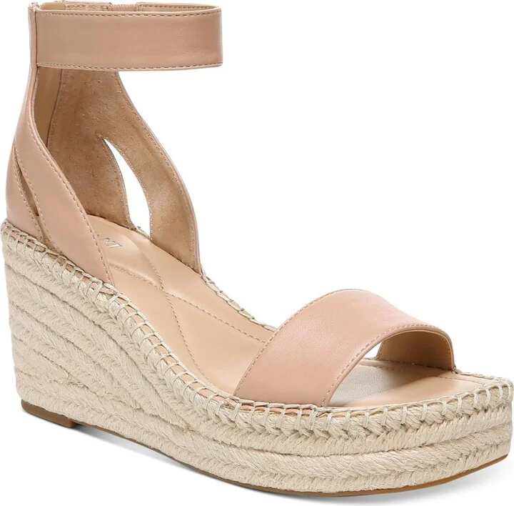 Cohjo Womens Faux Leather Padded Insole Wedge Sandals