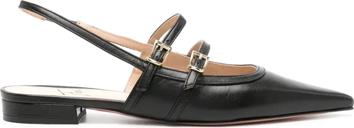 Coimbra leather slingback pumps