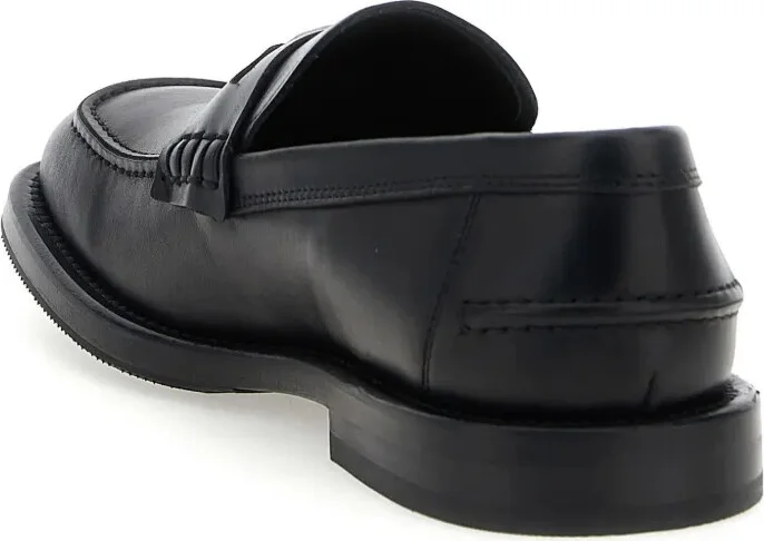 Coin-Detail Leather Loafers - Image 3
