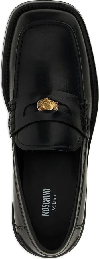 Coin-Detail Leather Loafers - Image 4