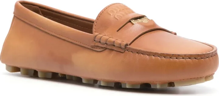 Coin-Detail Leather Loafers - Image 2