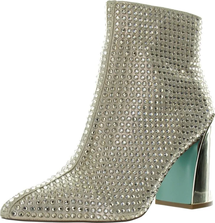 Colbey Womens Embellished Textured Booties